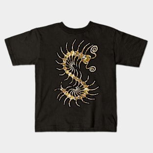 Yellow Ornate Centipede Kids T-Shirt